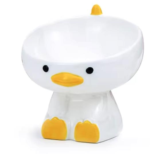 Duckling Ceramic Pet Bowl – Elevated Cat & Dog Dish - Image 7
