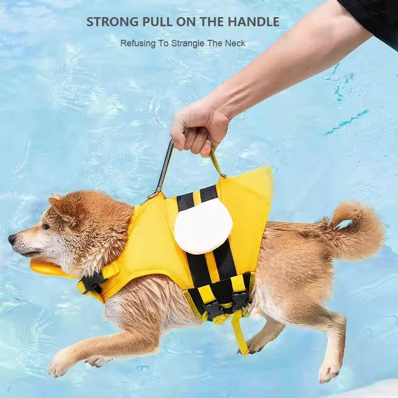 Dog Life Jacket – Reflective Buoyancy Vest with Grab Handle - Image 4