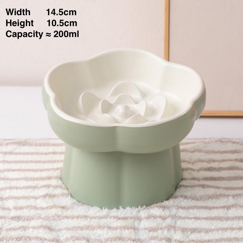 Scalloped Ceramic Cat Bowl S4 – 6 Colours, 200 ml
