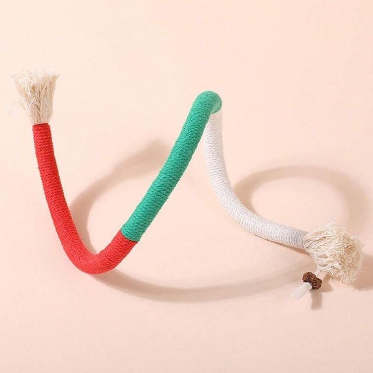 Cotton Rope Cat Chew Toy – 70 cm Teeth Grinding Braid - Image 6