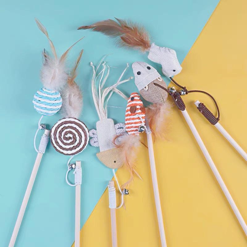 Cat Teaser Wand – Feather & Bell Lures, 15 Styles - Image 9