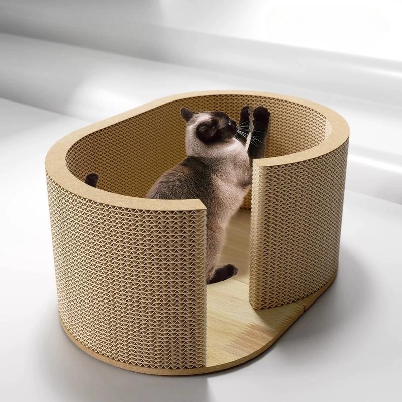 Corrugated Cat Tunnel Scratcher – Multi-Hole House Bed - Image 2