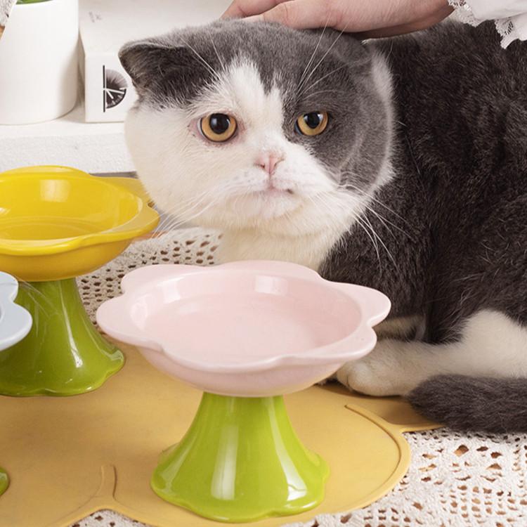 Flower Ceramic Cat Bowl 148 – G & M Shapes, 3 Colours - Image 11