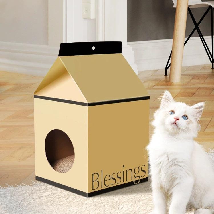 Milk Carton Cat House (M) – Tall, 14 Printed Designs - Image 7
