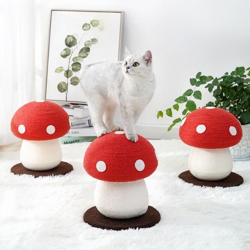 Mushroom Cat Climbing Frame – Sisal Scratching Post Tree - Image 2