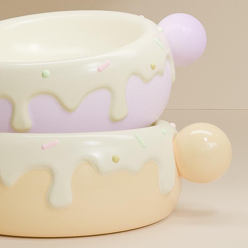 Twin Donut Ceramic Cat Bowl – Double Dish Feeding Station - Image 5