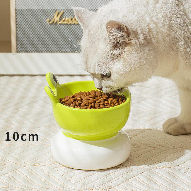 Frog Ceramic Cat Bowl – Large Anti-Knockover High Feet - Image 4