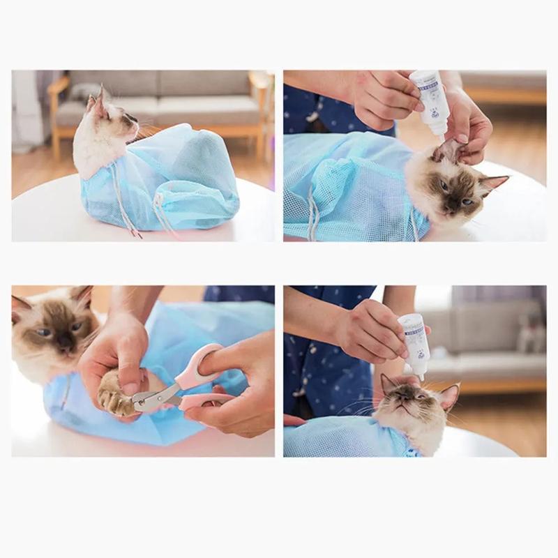 Cat Bathing & Grooming Bag – Anti-Scratch Mesh Restraint - Image 5
