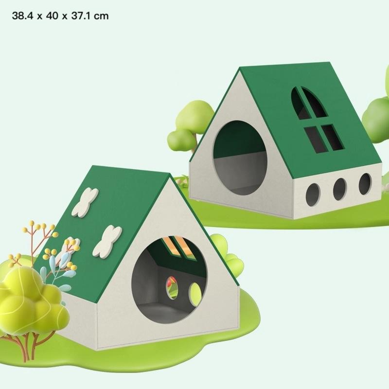 Rumah Kucing Felt – Bumbung-A & Pondok, 6 Reka Bentuk - Image 4