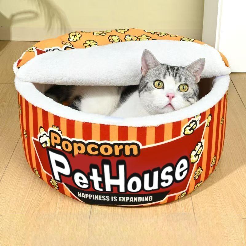 Instant Noodle Bucket Cat Bed – 7 Designs, M & L - Image 10