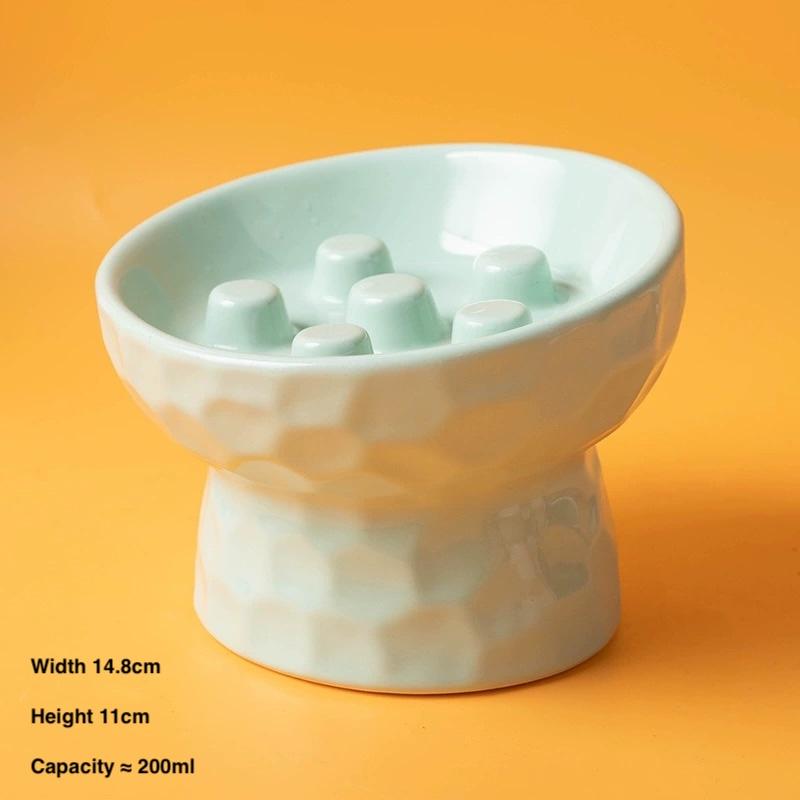 Stone Glaze Ceramic Cat Bowl – 4 Colours - Image 2