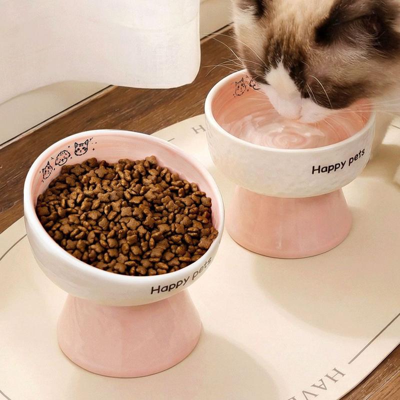 Mangkuk Kucing Seramik Bertekstur 3P – 6 Pilihan, 2 Ketinggian - Image 10