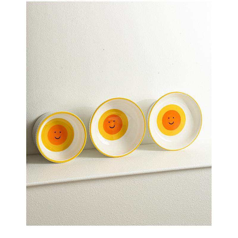 Smiley Sun Ceramic Cat Bowl – 5 Designs - Image 11