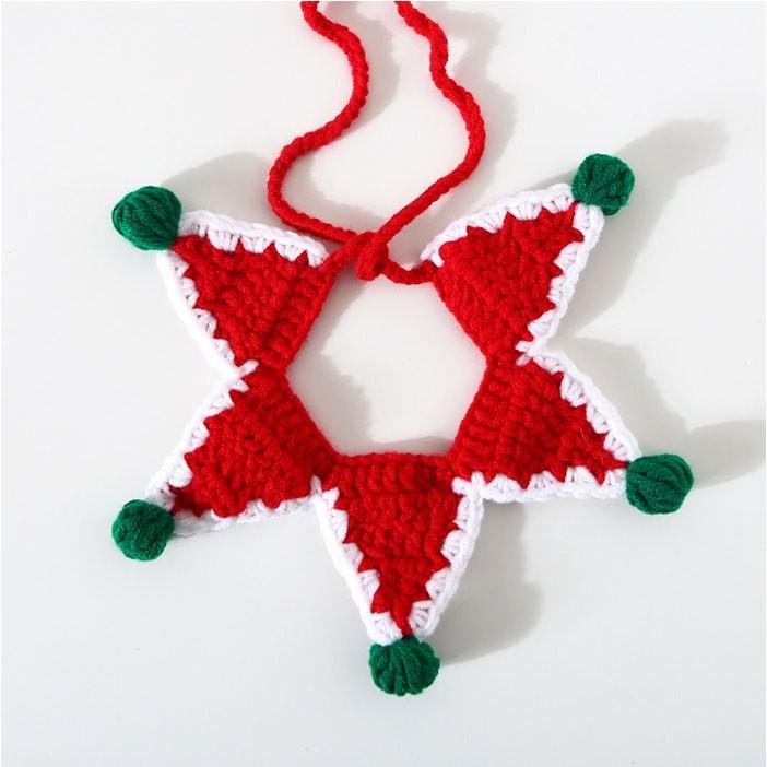 Kolar Haiwan Pom-Pom Krismas – 3 Reka Bentuk, 2 Saiz - Image 2