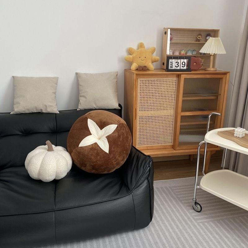 Round Vegetable Cat Bed – Mushroom, Tomato & Persimmon - Image 8