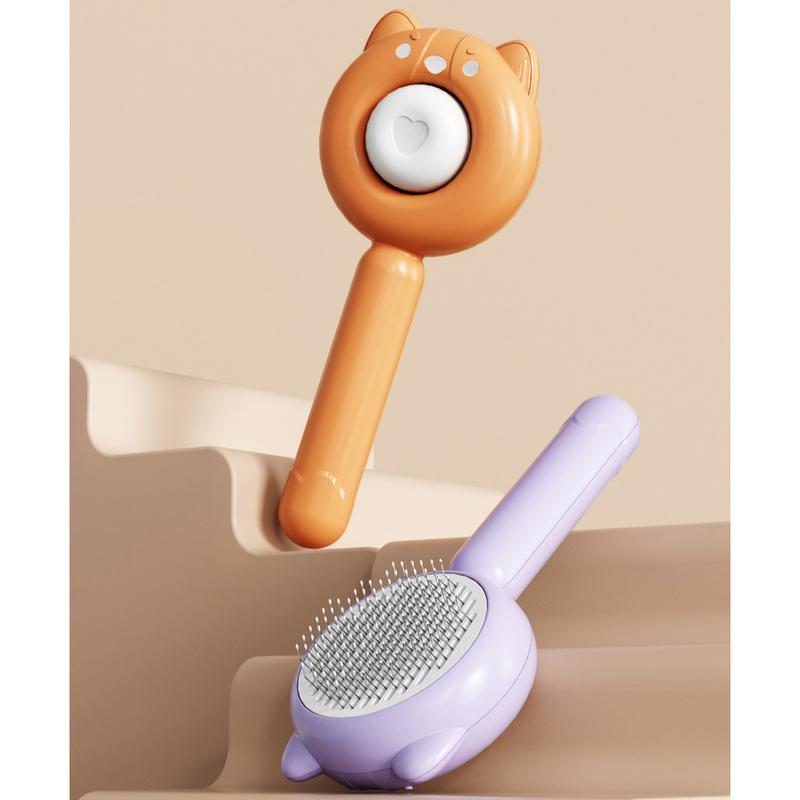 Long-Hair Cat Comb – Self-Cleaning Deshedding Brush - Image 3
