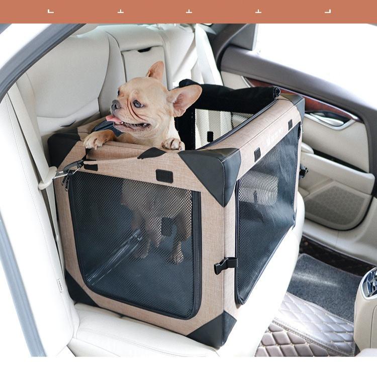 DODOPET Folding Dog Car Crate – Front & Rear Seat, 4 Sizes - Image 3
