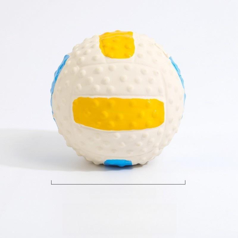 Latex Sports Ball Dog Toys – Football, Rugby & Volleyball - Image 12