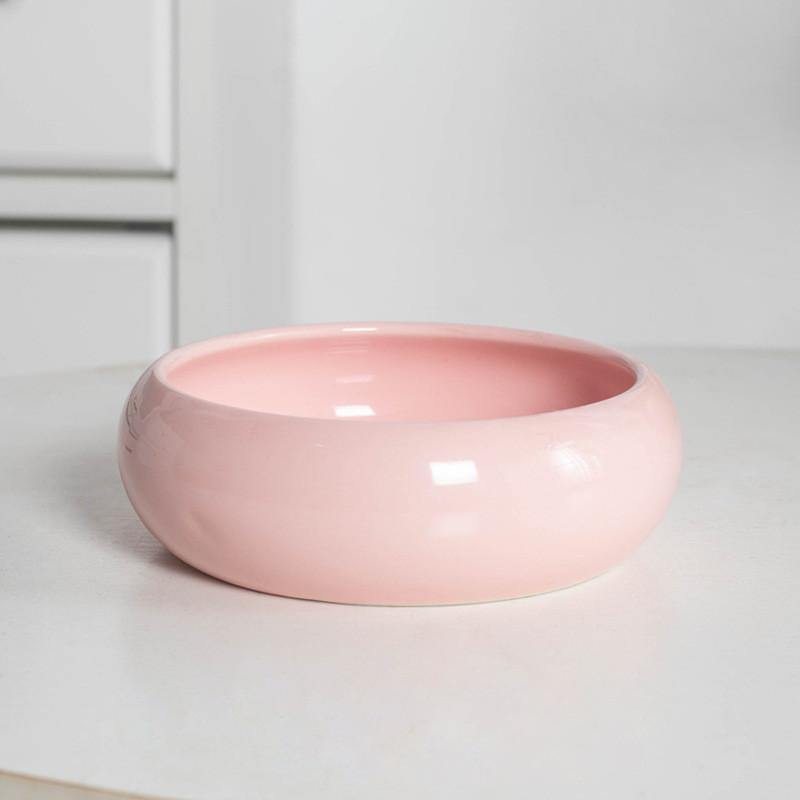 Round Ceramic Cat Bowl on Wood Base – 1 or 2 Layer - Image 7