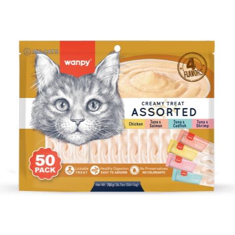 Wanpy 猫咪化毛膏零食 – 25至100支散装 - 图片 2