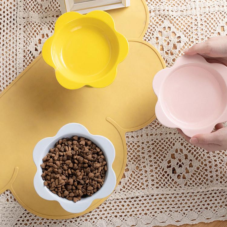 Flower Ceramic Cat Bowl 148 – G & M Shapes, 3 Colours - Image 14