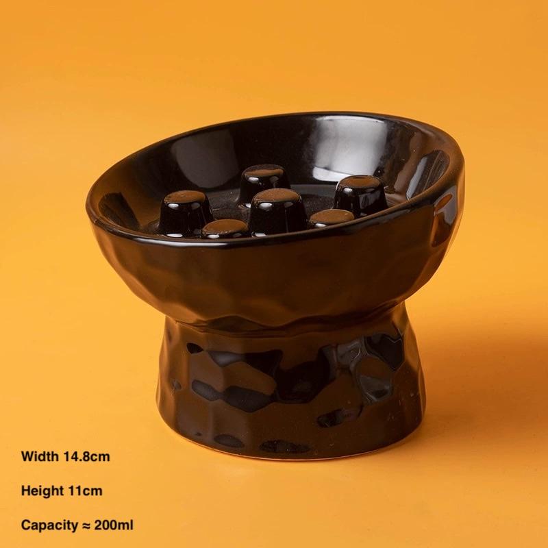 Stone Glaze Ceramic Cat Bowl – 4 Colours