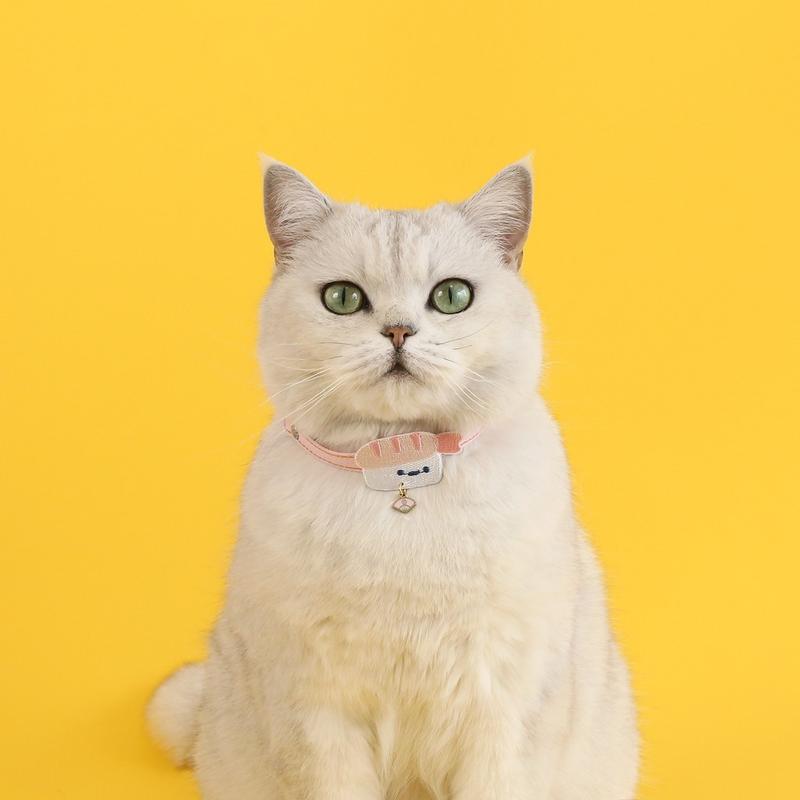 Japanese Embroidered Pet Collar – 18 Designs with Bell - Image 14