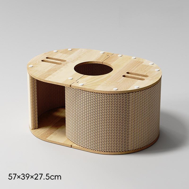 Corrugated Cat Tunnel Scratcher – Multi-Hole House Bed - Image 6