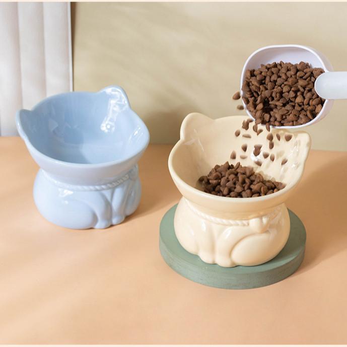 Cat Head Ceramic Bowl – Anti-Tip High-Foot Feeder - Image 8