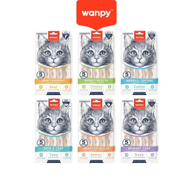 Wanpy 猫咪化毛膏零食 – 25至100支散装 - 图片 5