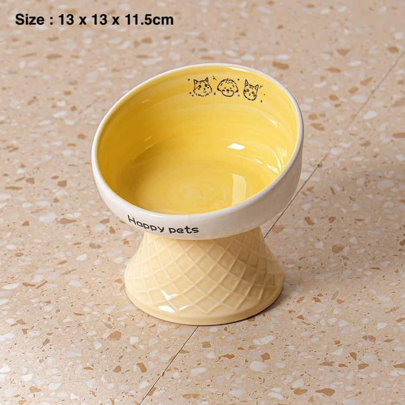 Ice Cream Ceramic Cat Bowl HP – 12 Options, 2 Heights - Image 4