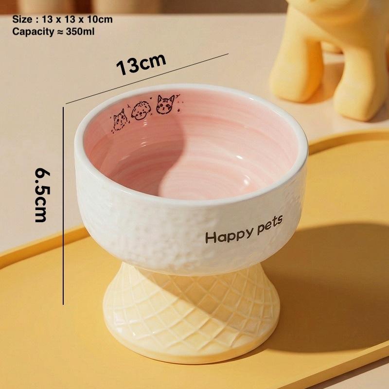 Ice Cream Ceramic Cat Bowl HP – 12 Options, 2 Heights - Image 8