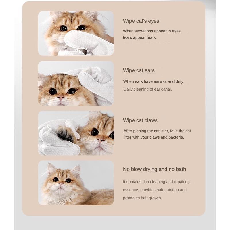 Pet Bath-Free Cleaning Glove Wipes – 6 Pcs, 4 Scents - Image 3