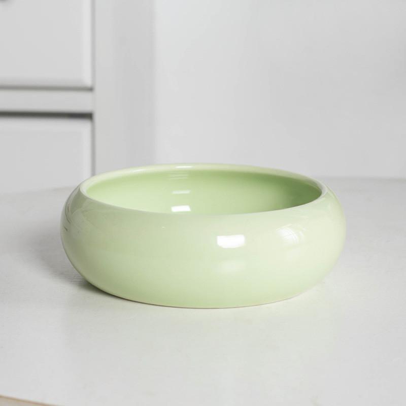 Round Ceramic Cat Bowl on Wood Base – 1 or 2 Layer - Image 6