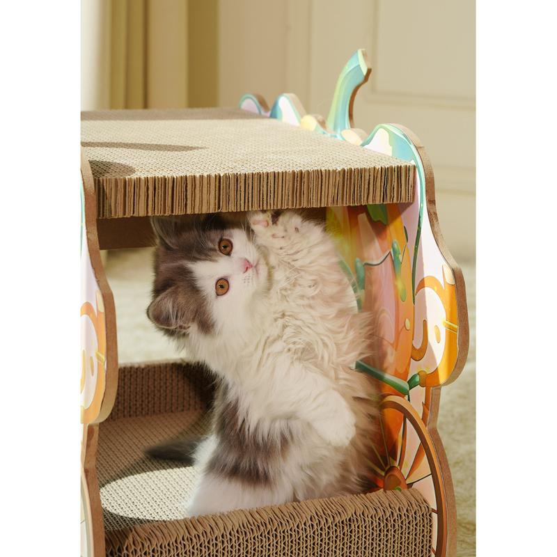 Pumpkin Carriage Cat Scratcher Bed – Double Layer - Image 7