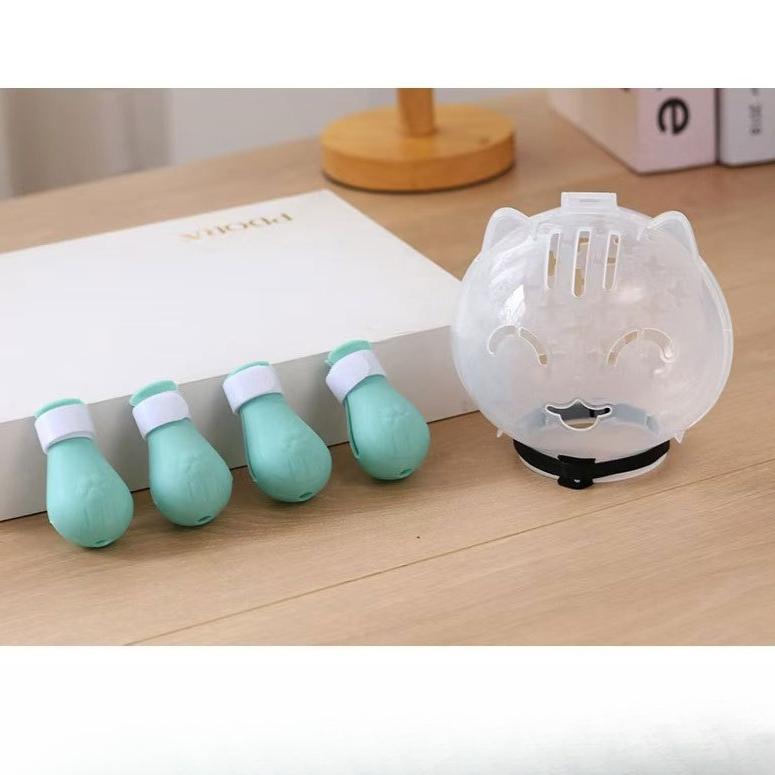 Ball-Shaped Cat Recovery Collar – With Optional Foot Covers - Image 2