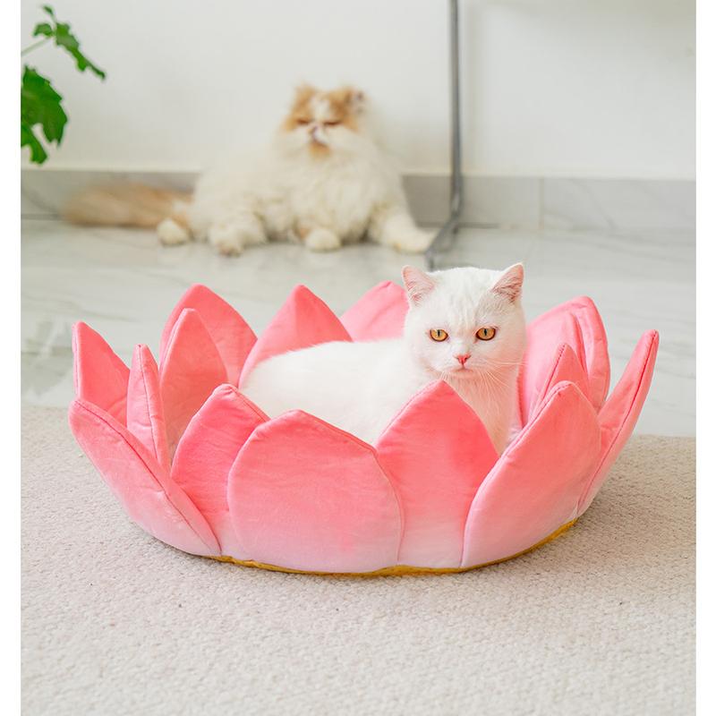 Lotus Throne Cat Bed – 40 cm & 60 cm, Optional Hat - Image 7