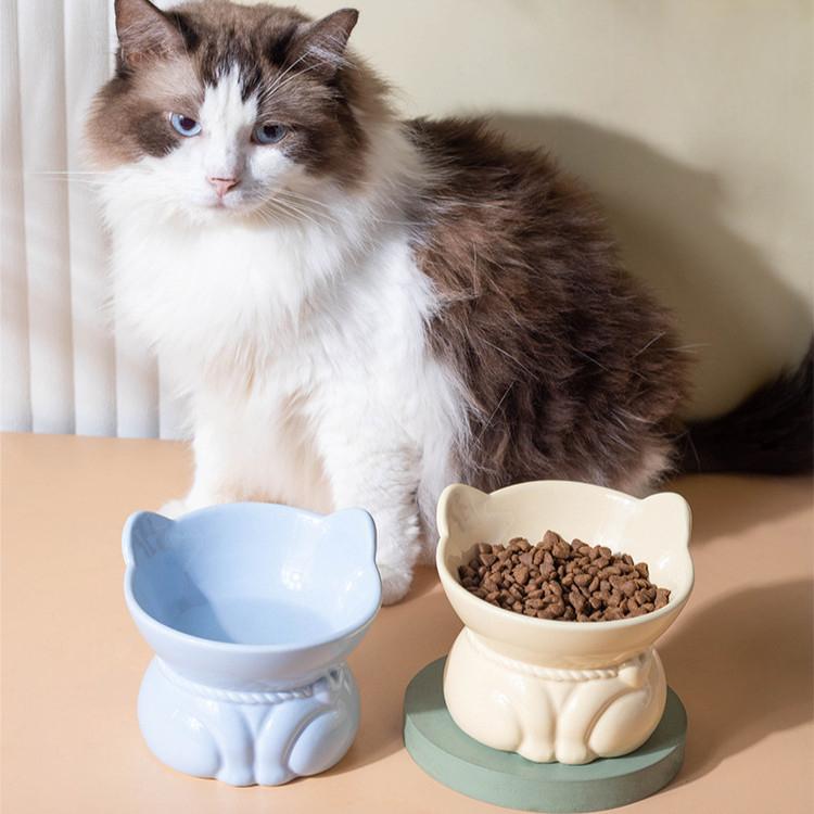Cat Head Ceramic Bowl – Anti-Tip High-Foot Feeder - Image 6