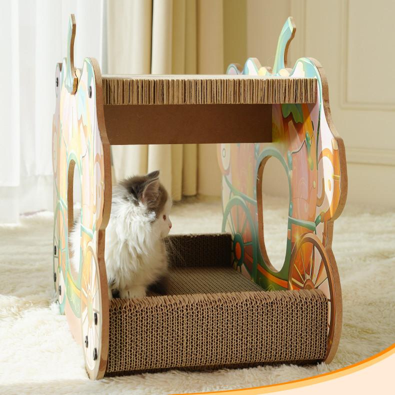Pumpkin Carriage Cat Scratcher Bed – Double Layer - Image 3