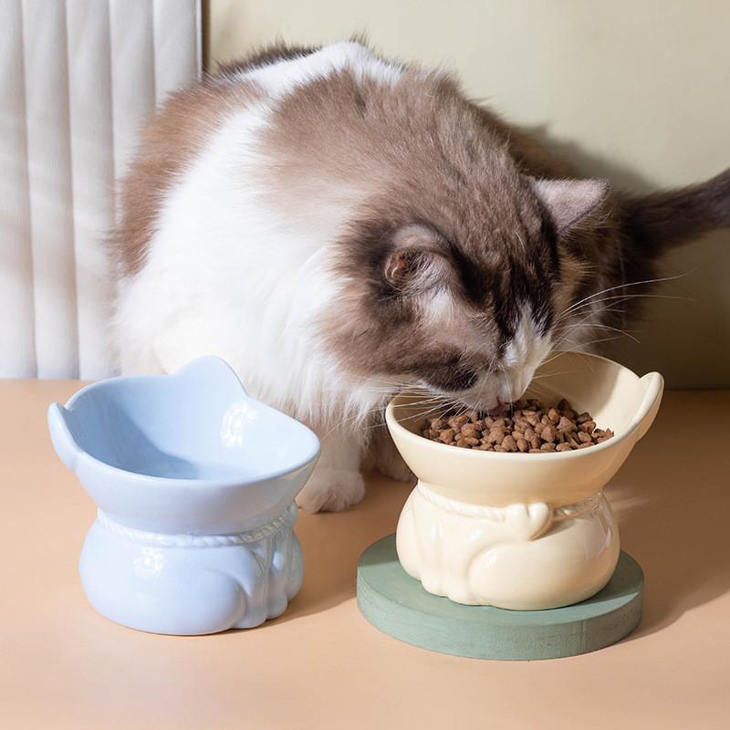 Cat Head Ceramic Bowl – Anti-Tip High-Foot Feeder - Image 4