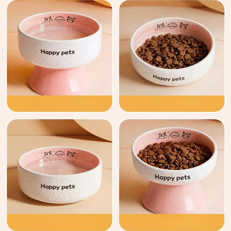 Mangkuk Kucing Seramik Bertekstur 3P – 6 Pilihan, 2 Ketinggian - Image 11