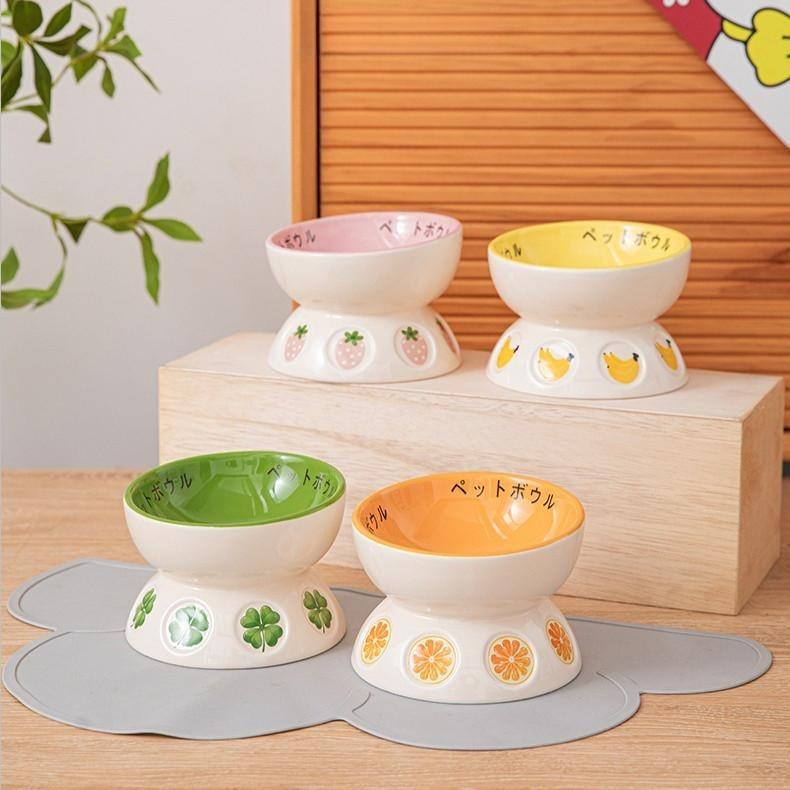 Apple Ceramic Cat Bowl – O & M Shapes, 3 Colours - Image 11