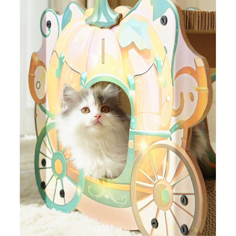Pumpkin Carriage Cat Scratcher Bed – Double Layer - Image 5