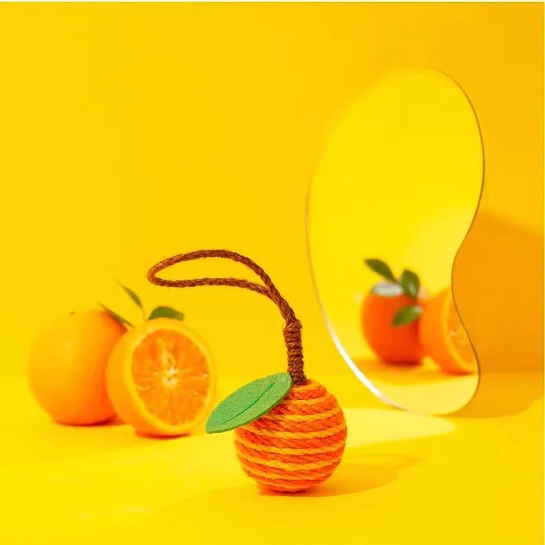 Sisal Fruit Scratcher Ball – Peach, Cherry, Grape & Orange - Image 7