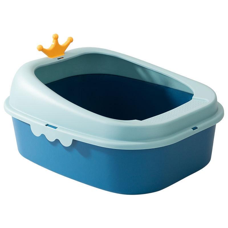 Crown Semi-Enclosed Cat Litter Box – Two-Piece Splash Tray - Image 2