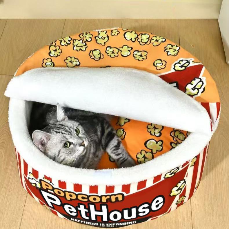 Instant Noodle Bucket Cat Bed – 7 Designs, M & L - Image 12