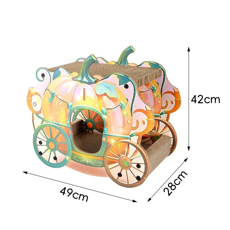 Pumpkin Carriage Cat Scratcher Bed – Double Layer - Image 2