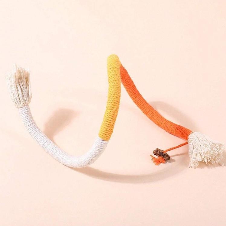 Cotton Rope Cat Chew Toy – 70 cm Teeth Grinding Braid - Image 7