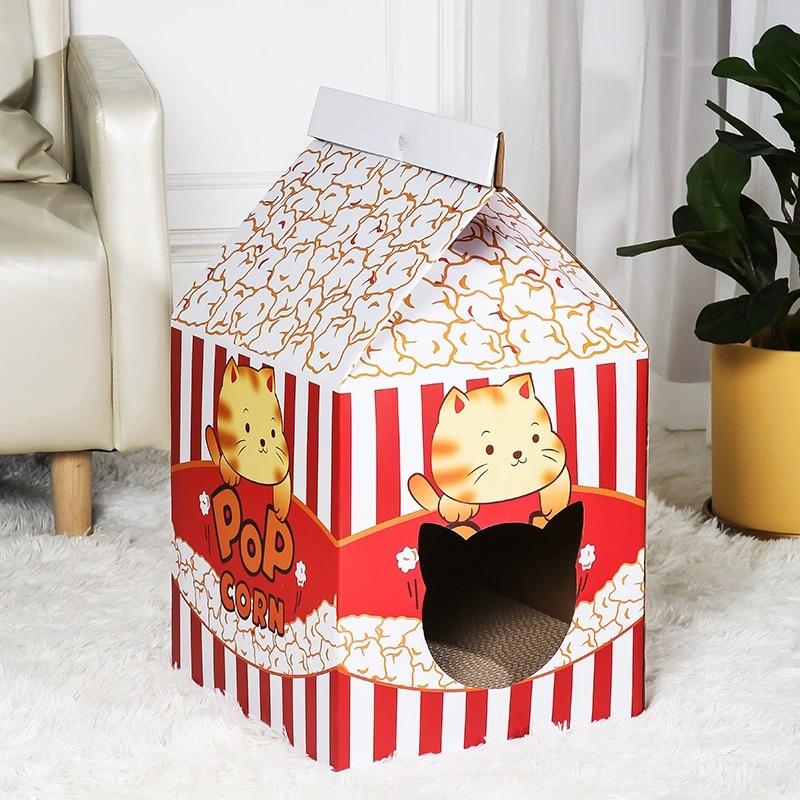 Milk Carton Cat House (M) – Tall, 14 Printed Designs - Image 6