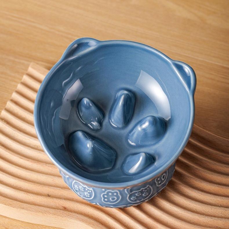 Stone Glaze Ceramic Cat Bowl – 4 Colours - Image 12